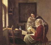 Girt interrupted at her music (mk30), Jan Vermeer